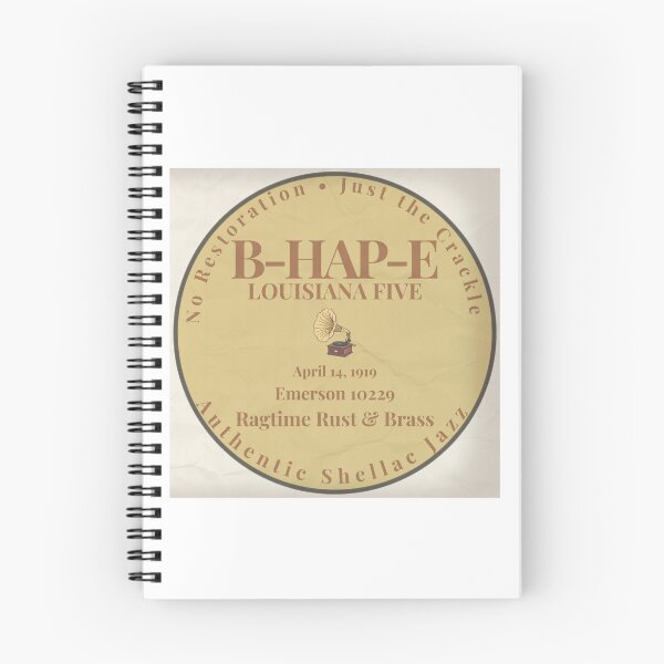 Item preview, B-HAP-E Louisiana Five 1919 Raw Shellac Jazz Coaster designed and sold by Ragtime Rust & Brass.