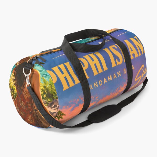 Item preview, Phi Phi Islands Sunset – Andaman Sea, Thailand Vintage Travel Poster designed and sold by Spirit of Siam.