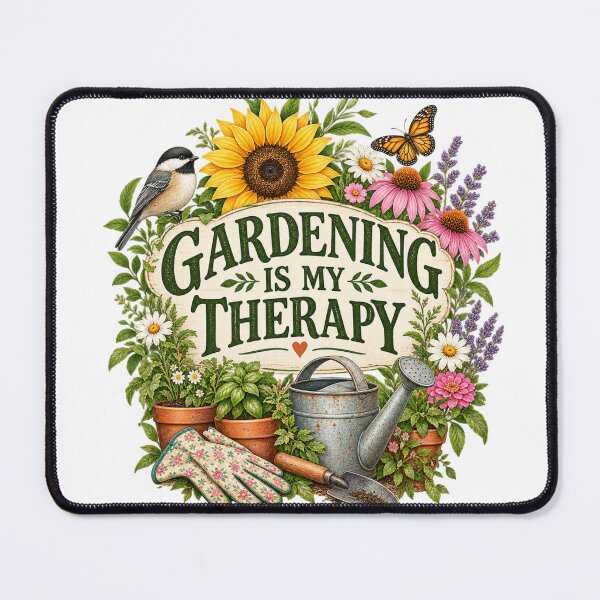 Item preview, Gardening Is My Therapy – Vintage Botanical Gardening Design designed and sold by Anahit Petrosyan Art Studio & Unique Print Designs for a Gift.