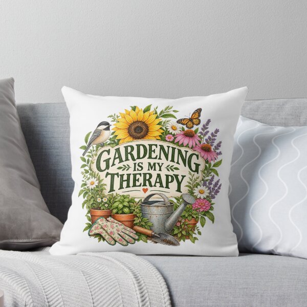Item preview, Gardening Is My Therapy – Vintage Botanical Gardening Design designed and sold by Anahit Petrosyan Art Studio & Unique Print Designs for a Gift.