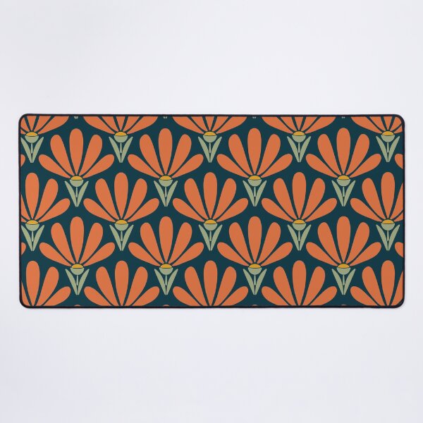 Item preview, Flower Field - Red Flowers with blue backgrounds designed and sold by srsig designs.