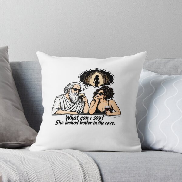 Item preview, Chiste de la caverna de Platón designed and sold by Cute & Funny Hand-Drawn Prints | Happy Doodle Friends Shop.
