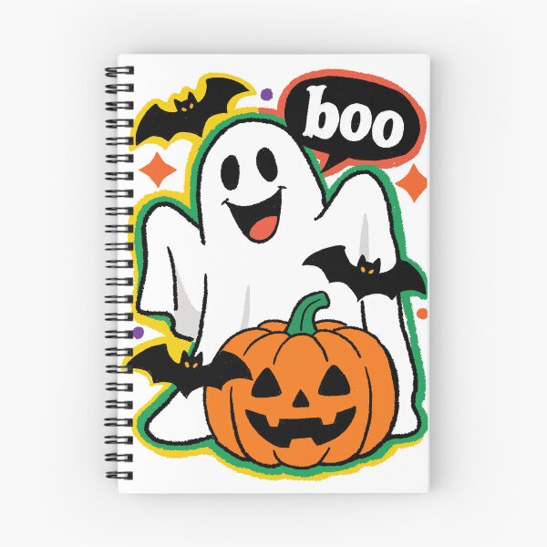Item preview, BOO! Ghost with Pumpkin & Bats designed and sold by SugarCore.