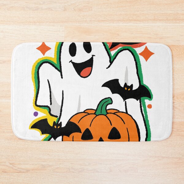 Item preview, BOO! Ghost with Pumpkin & Bats designed and sold by SugarCore.