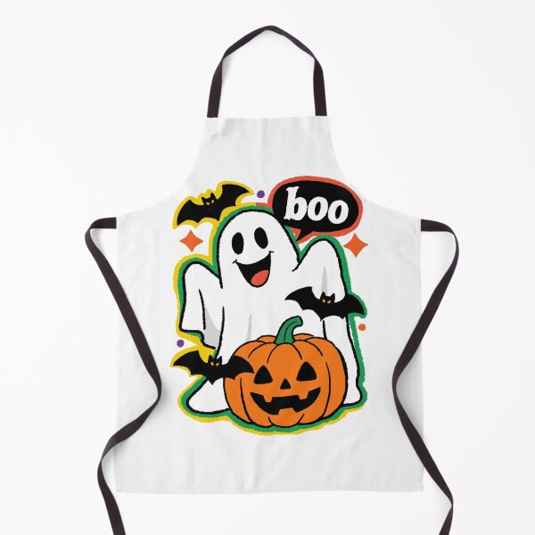 Item preview, BOO! Ghost with Pumpkin & Bats designed and sold by SugarCore.