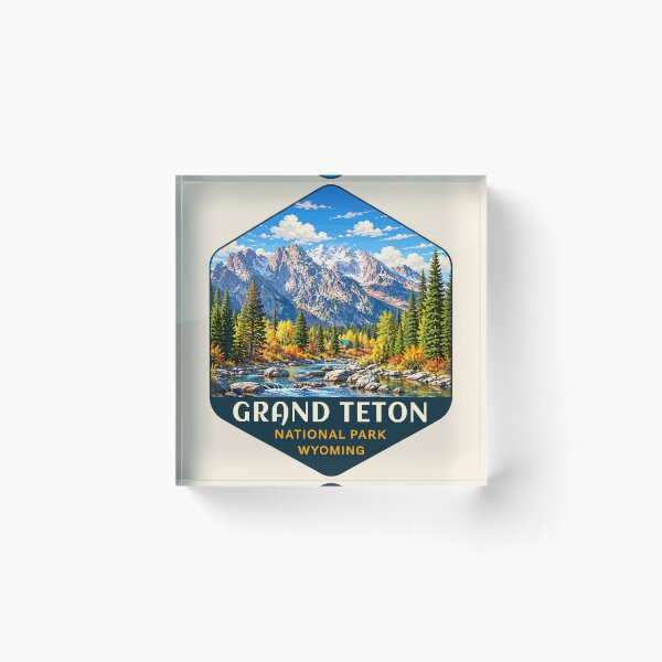 Item preview, Grand Teton National Park Retro Sticker designed and sold by Gideon Emmerich.