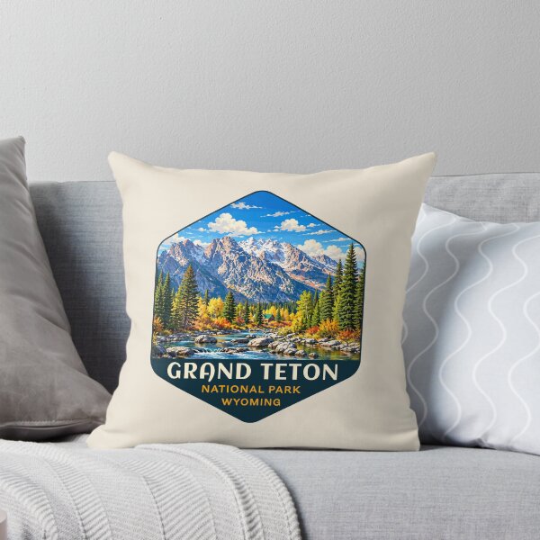 Artikelvorschau, Grand-Teton-Nationalpark-Retro-Aufkleber entworfen und verkauft von Gideon Emmerich.