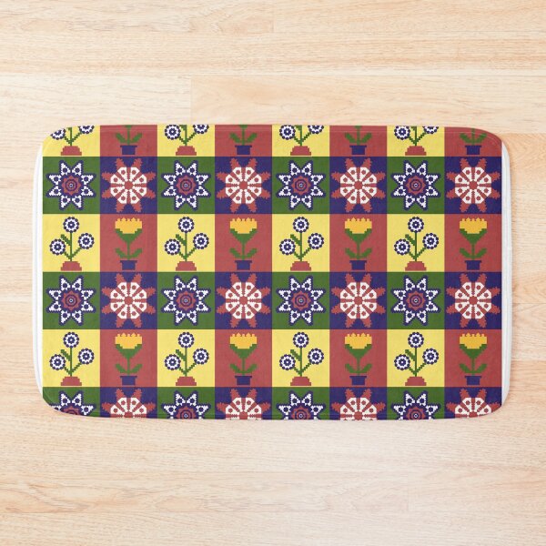 Item preview, Colorful Floral Pixel Art Traditional Bohemian Pattern designed and sold by Tanapan2529.