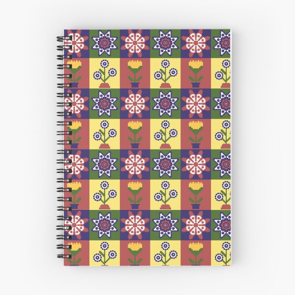 Item preview, Colorful Floral Pixel Art Traditional Bohemian Pattern designed and sold by Tanapan2529.
