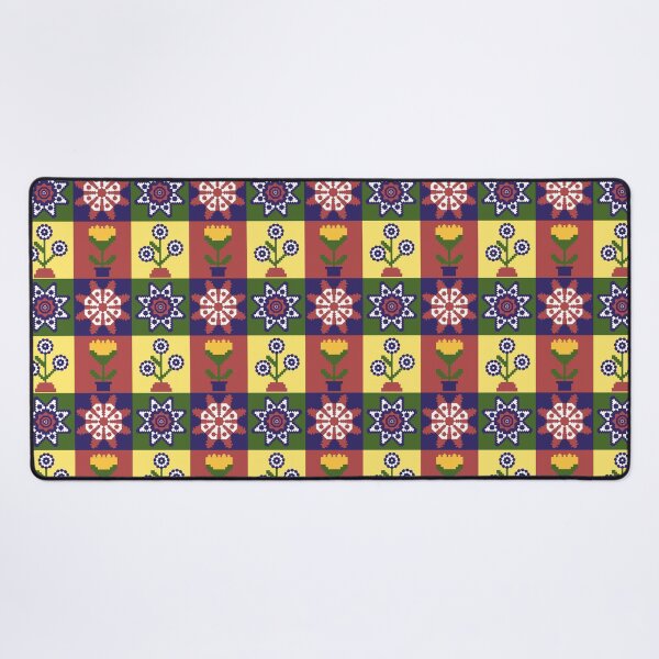 Item preview, Colorful Floral Pixel Art Traditional Bohemian Pattern designed and sold by Tanapan2529.