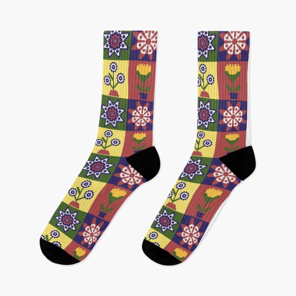 Item preview, Colorful Floral Pixel Art Traditional Bohemian Pattern designed and sold by Tanapan2529.
