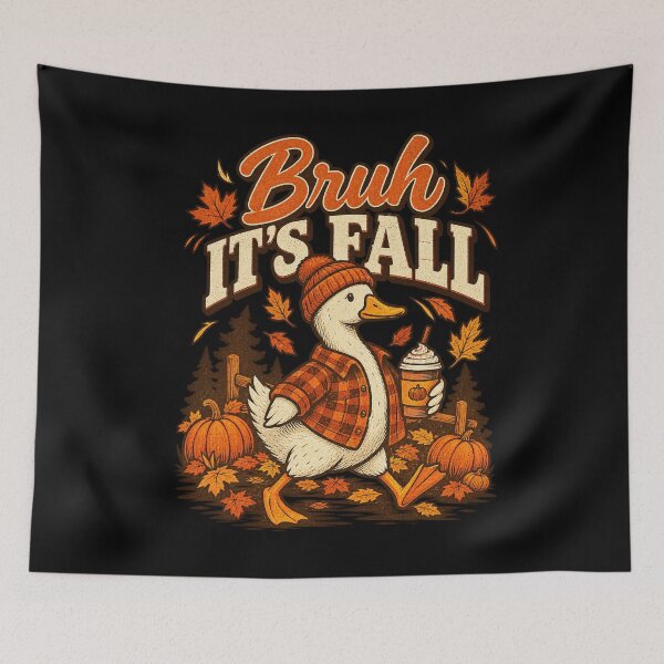 Item preview, Bruh Its Fall Funny Duck Pumpkin Spice Autumn Vintage Design designed and sold by Morbiusshop.