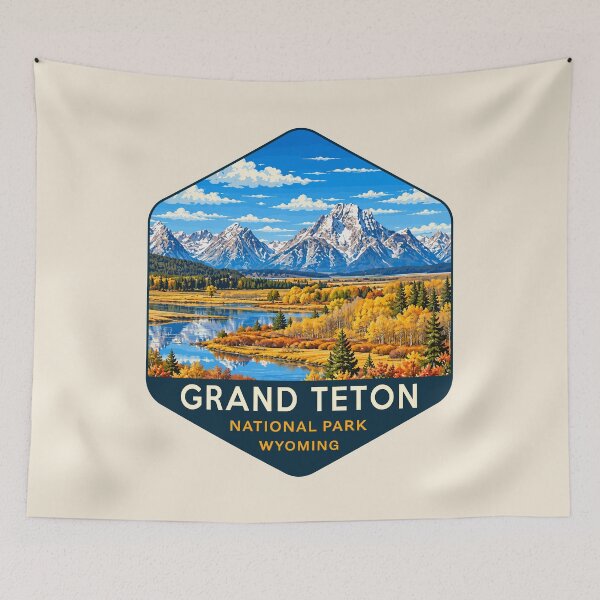 Item preview, Grand Teton National Park Retro Sticker designed and sold by Gideon Emmerich.