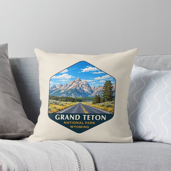Item preview, Pegatina retro del Parque Nacional Grand Teton designed and sold by Gideon Emmerich.