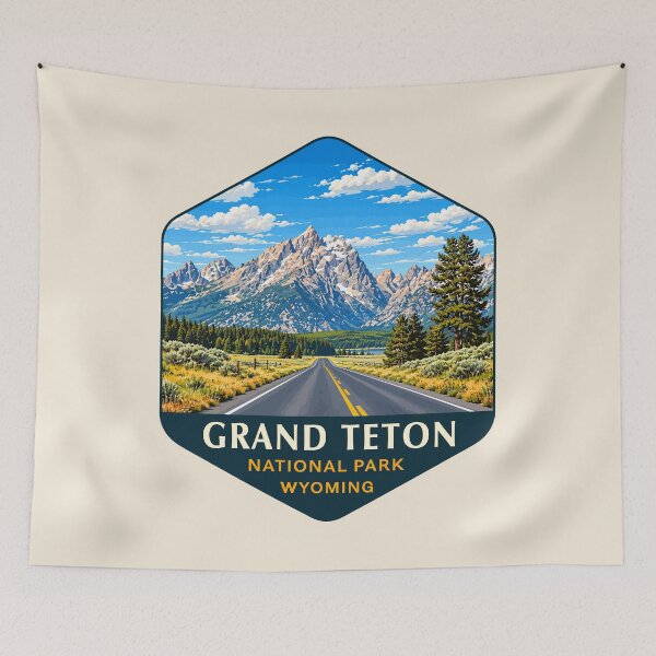 Item preview, Grand Teton National Park Retro Sticker designed and sold by Gideon Emmerich.