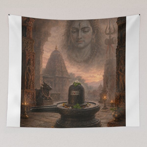 Item preview, 12 Jyotirlinga Series Grishneshwar Jyotirlinga Lord Shiva – Sacred Mahadev Temple Art designed and sold by Homyar.