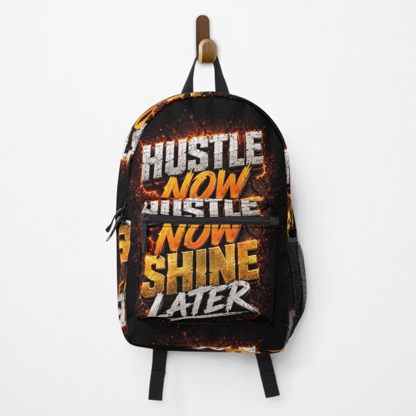 Item preview, HUSTLE NOW SHINE LATER Typography designed and sold by Bathu Designs.