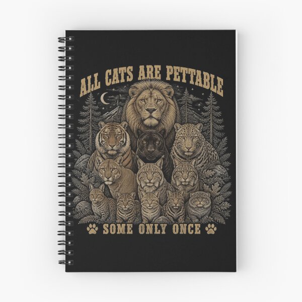 Item preview, All Cats Are Pettable Some Only Once Vintage Winter Big Cats Gift designed and sold by Zizo-DR44.