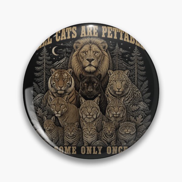 Item preview, All Cats Are Pettable Some Only Once Vintage Winter Big Cats Gift designed and sold by Zizo-DR44.