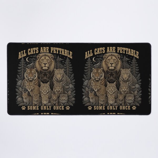 Item preview, All Cats Are Pettable Some Only Once Vintage Winter Big Cats Gift designed and sold by Zizo-DR44.