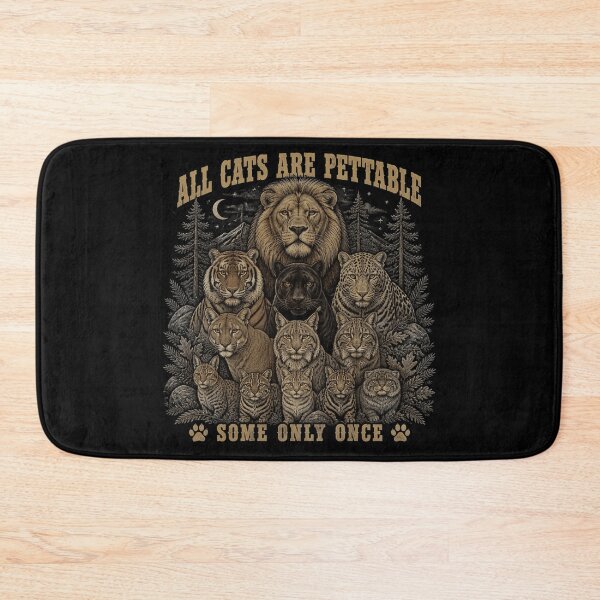 Item preview, All Cats Are Pettable Some Only Once Vintage Winter Big Cats Gift designed and sold by Zizo-DR44.