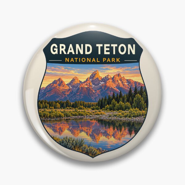 Item preview, Grand Teton National Park Retro Sticker designed and sold by Gideon Emmerich.
