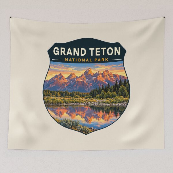 Item preview, Grand Teton National Park Retro Sticker designed and sold by Gideon Emmerich.