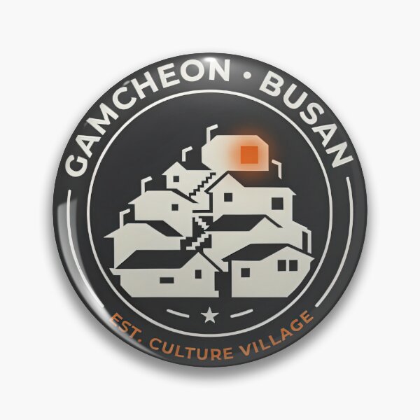 Item preview, Gamcheon Village Crest — Busan Circular Badge Logo designed and sold by Shutter-Dragon.