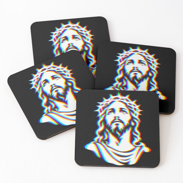 Artikelvorschau, Trippy Glitch Jesus Christ Christian Faith T-Shirt entworfen und verkauft von PhylonBoxx.