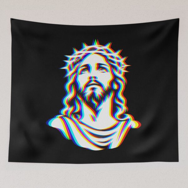 Item preview, Trippy Glitch Jesus Christ Christian Faith T-Shirt designed and sold by PhylonBoxx.