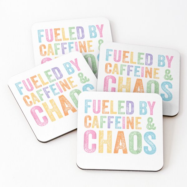 Item preview, Fueled By Caffeine And Chaos Funny Mom Coffee Lovers Woman T-Shirt designed and sold by gidget-gadget.