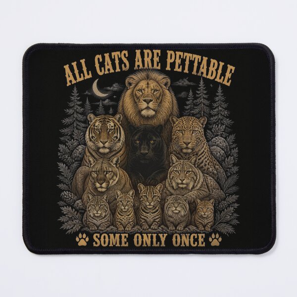 Item preview, All Cats Are Pettable Some Only Once Vintage Lion Tiger Leopard Gift designed and sold by Zizo-DR44.