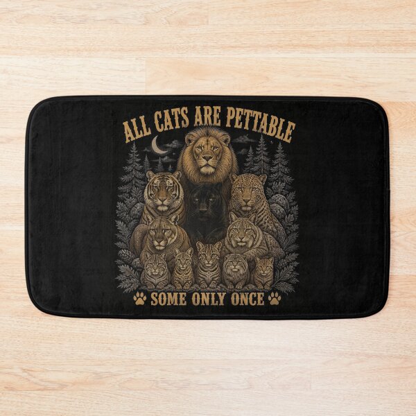 Item preview, All Cats Are Pettable Some Only Once Vintage Lion Tiger Leopard Gift designed and sold by Zizo-DR44.