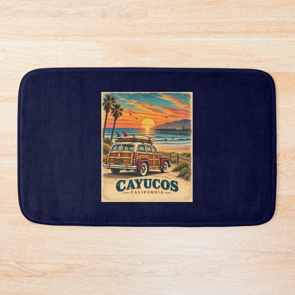 Item preview, Cayucos California Vintage Surf Woody designed and sold by Swanny's Custom T-shirt and Gift Designs.
