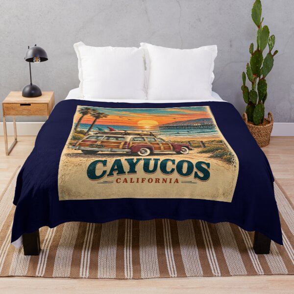 Item preview, Cayucos California Vintage Surf Woody designed and sold by Swanny's Custom T-shirt and Gift Designs.