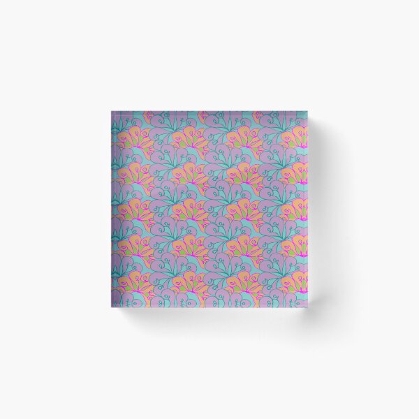 Item preview, neon ornate curves pattern designed and sold by RhoQA.