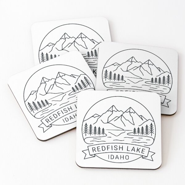 Item preview, Minimalist Redfish Lake Idaho designed and sold by Travelpeak.