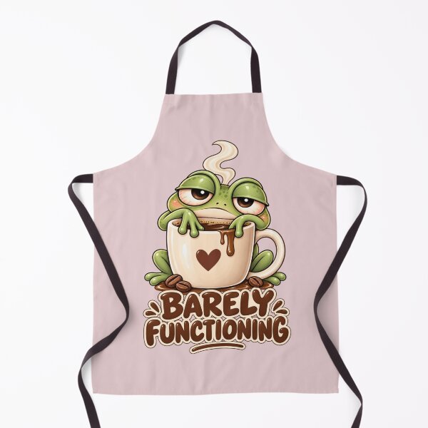 Item preview, Barely Functioning – Tired Frog with Coffee designed and sold by HO•Designs.