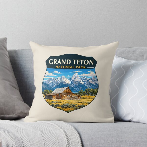 Item preview, Pegatina retro del Parque Nacional Grand Teton designed and sold by Gideon Emmerich.