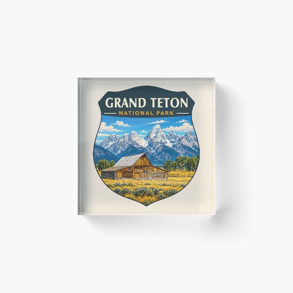 Item preview, Grand Teton National Park Retro Sticker designed and sold by Gideon Emmerich.