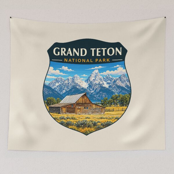 Item preview, Grand Teton National Park Retro Sticker designed and sold by Gideon Emmerich.