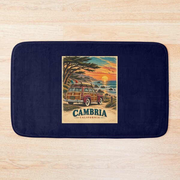 Item preview, Cambria California Vintage Surf Woody designed and sold by Swanny's Custom T-shirt and Gift Designs.
