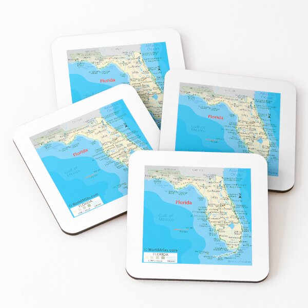 Item preview, Florida Map  Cities Coast  Natural Features designed and sold by ak-edabillard.
