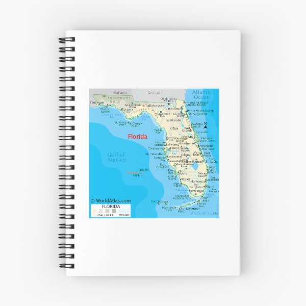 Item preview, Florida Map  Cities Coast  Natural Features designed and sold by ak-edabillard.