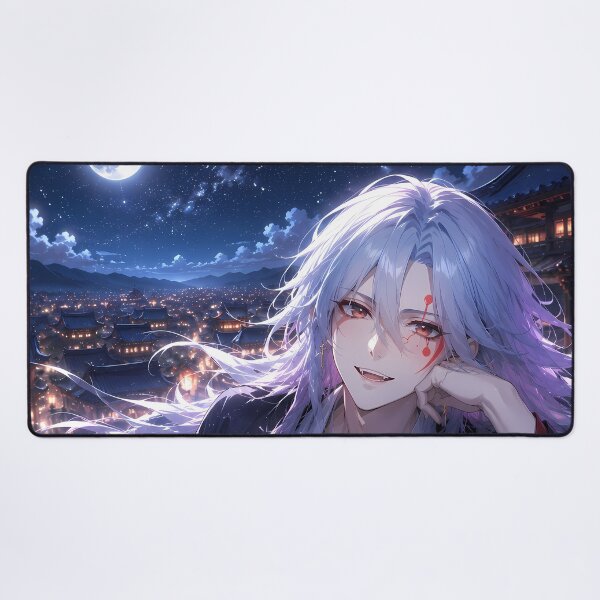 Item preview, Tengen Uzui Demon Slayer Moonlit Rooftop Serenity designed and sold by SolenneAzur.
