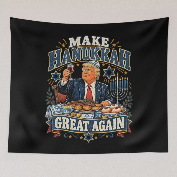 Item preview, Make Hanukkah Great Again Trump Jewish Ugly Chanukah designed and sold by Morbiusshop.