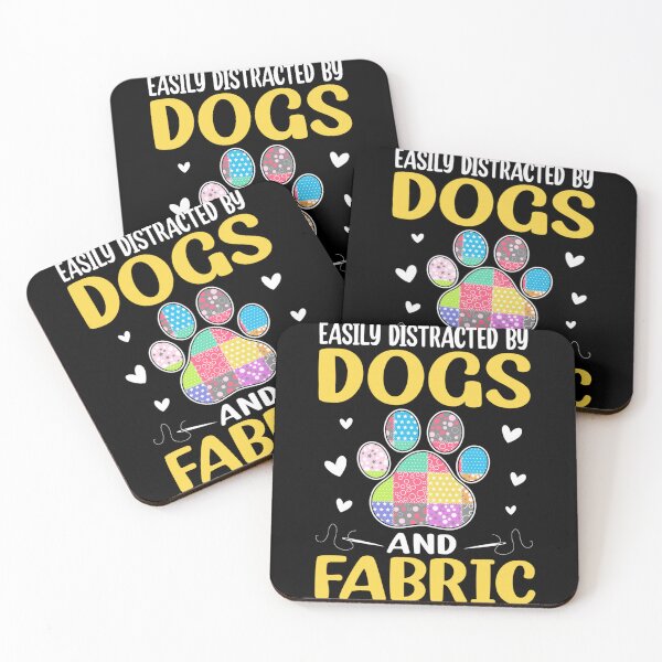 Item preview, Easily Distracted By Dogs and Fabric Quilting Quilter designed and sold by alice12S56.