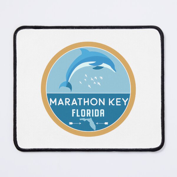 Item preview, Marathon Key Florida Retro Fl Atlantic Ocean Dolphin Badge designed and sold by ak-edabillard.