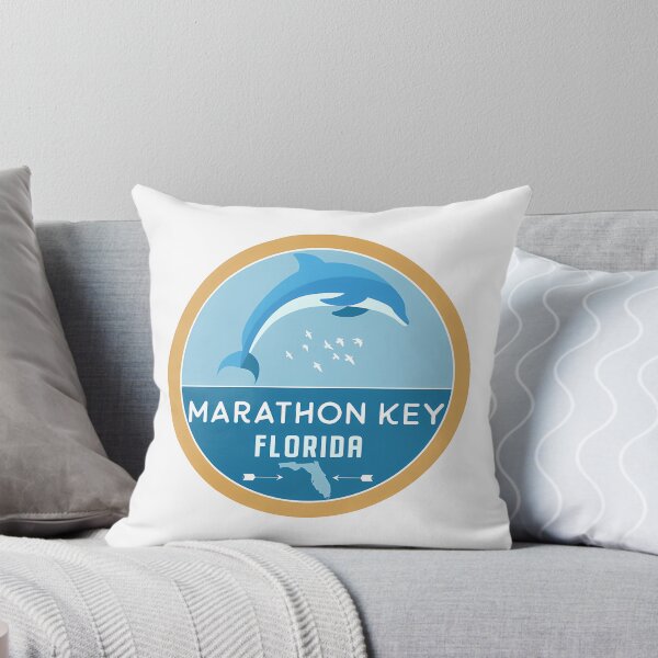 Item preview, Marathon Key Florida Retro Fl Atlantic Ocean Dolphin Badge designed and sold by ak-edabillard.