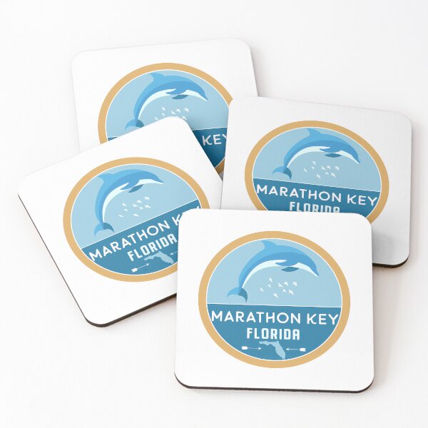 Item preview, Marathon Key Florida Retro Fl Atlantic Ocean Dolphin Badge designed and sold by ak-edabillard.